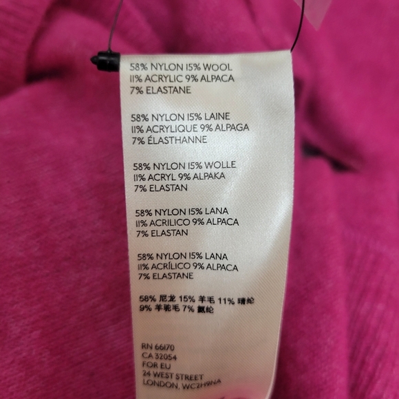 Free People Praline Cozy Henley Sweater Size S Pink Rose Hoodie Wool Alpaca NWOT - Picture 10 of 11